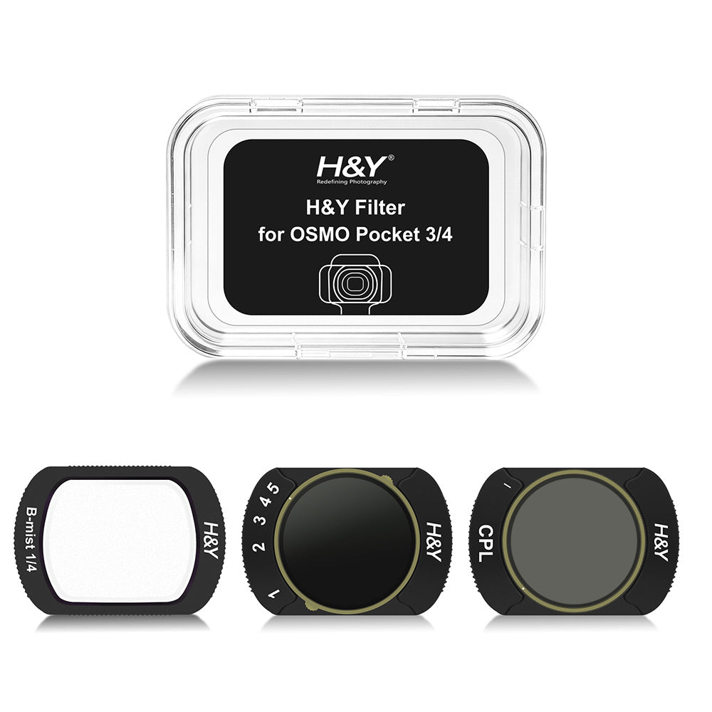H&Y for OSMO Pocket 3/4 CPL + 1/4 Black Mist + VND3-32 Filter