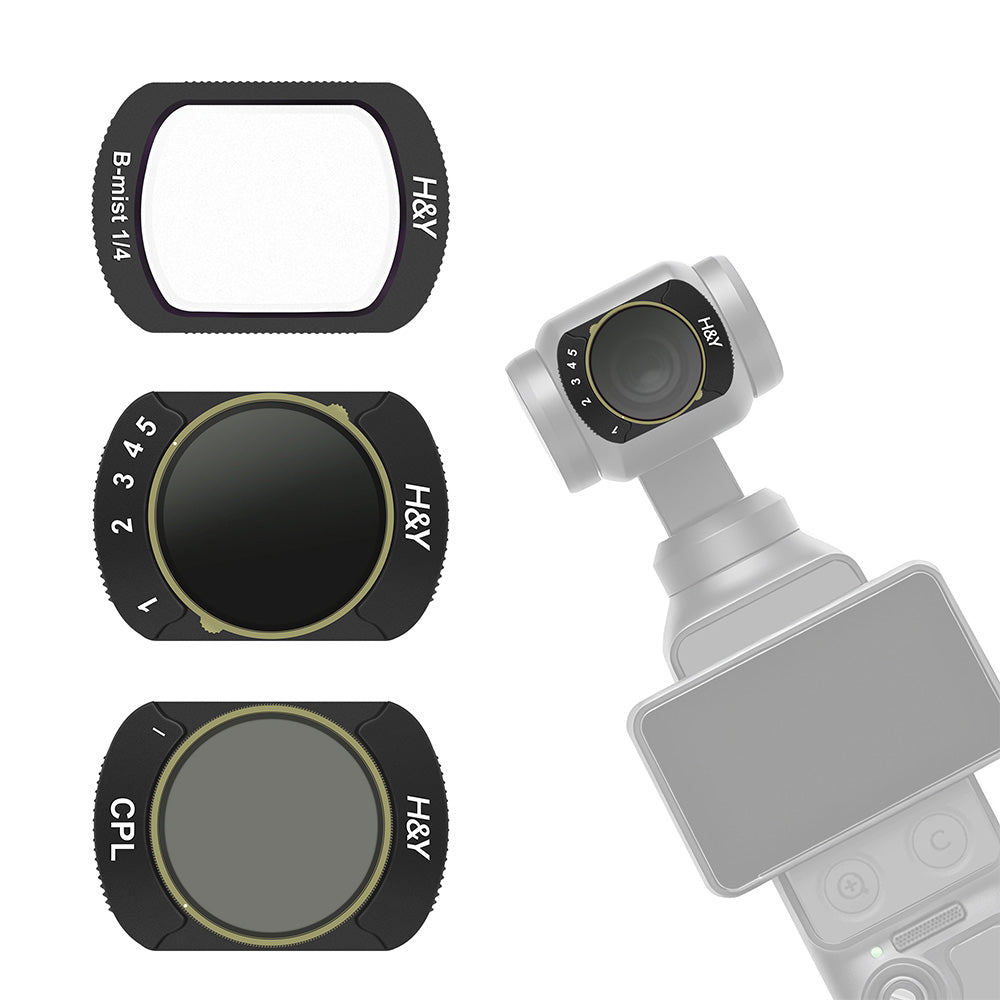 H&Y for OSMO Pocket 3/4 CPL + 1/4 Black Mist + VND3-32 Filter
