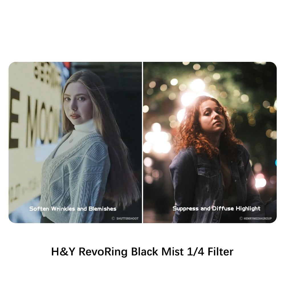 H&Y Filter RevoRing Mist Black 1/4 Portrait Photography Video Kit - H&Y Filter