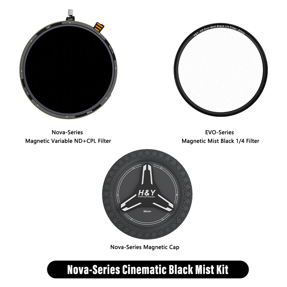 H&Y Nova-Series Magnetic VND + CPL Filter Cinematic Black Mist Kit