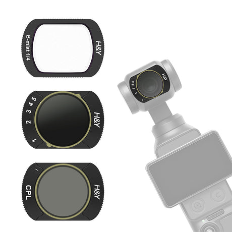 H&Y for OSMO Pocket 3/4 CPL + 1/4 Black Mist + VND3-32 Filter