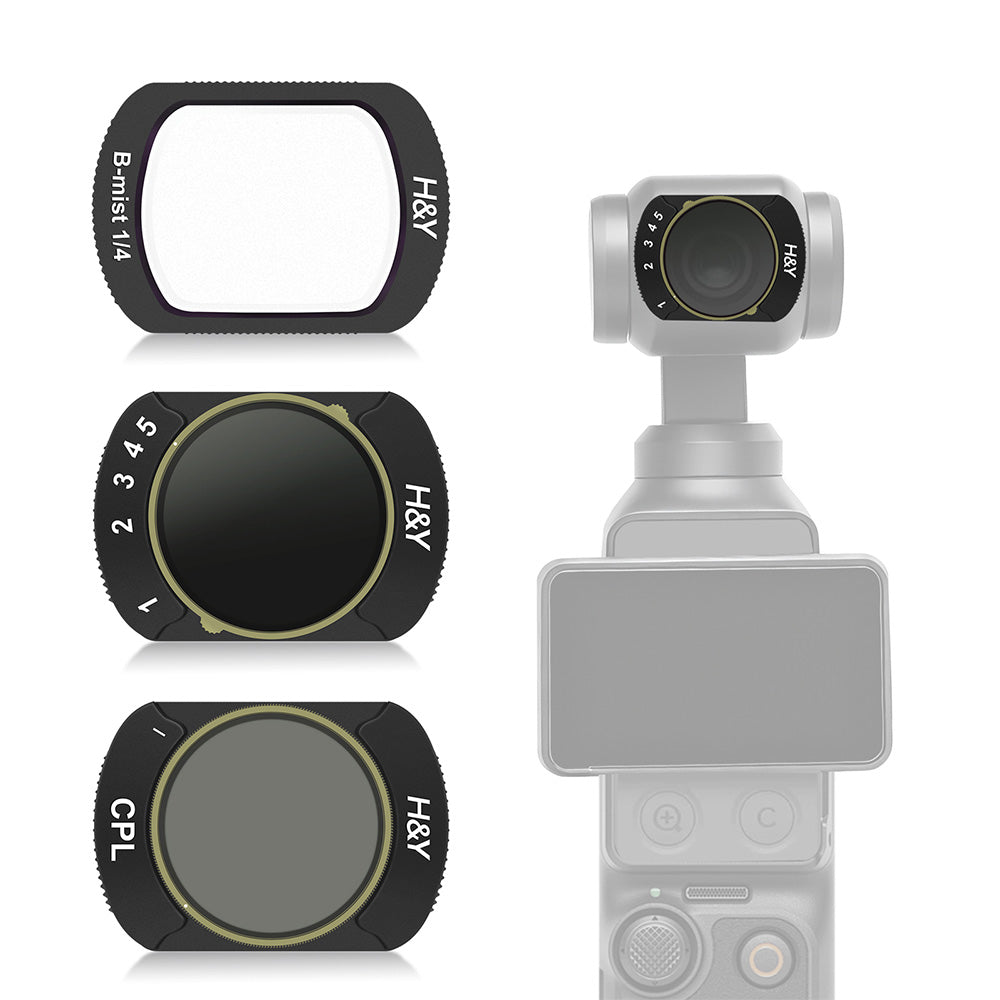 H&Y for OSMO Pocket 3/4 CPL + 1/4 Black Mist + VND3-32 Filter