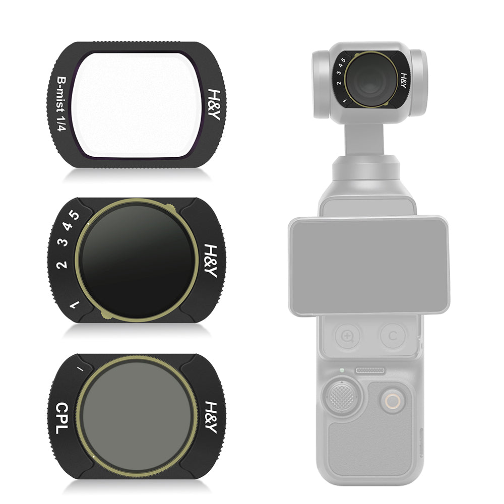 H&Y for OSMO Pocket 3/4 CPL + 1/4 Black Mist + VND3-32 Filter