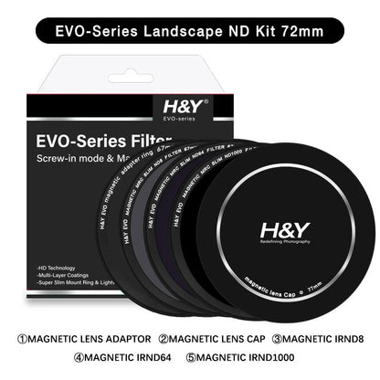 H&Y HD EVO-Series Magnetic Landscape IRND8 / IRND64 / IRND1000 Filter Kit - H&Y Filter