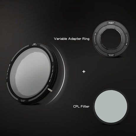 H&Y RevoRing MRC CPL Mist Black 1/4 Magnetic Clip-on Filter Kit - H&Y Filter