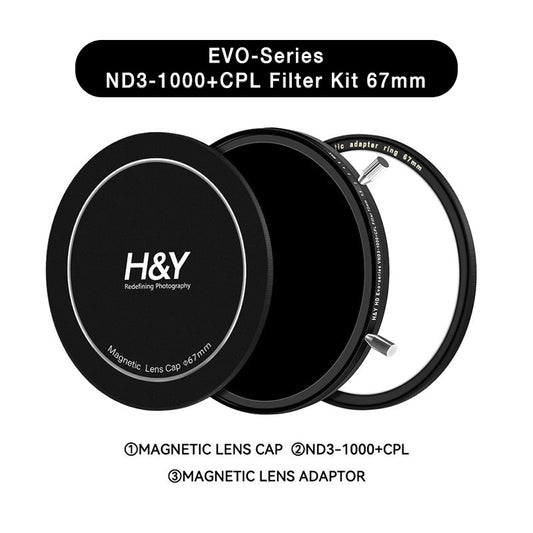 H&Y EVO ND3-1000 + CPL Filter 67mm for Long Exposure and Polarization in Photography