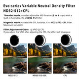 H&Y Evo-Series MRC HD Variable ND32-512 Filter - H&Y Filter