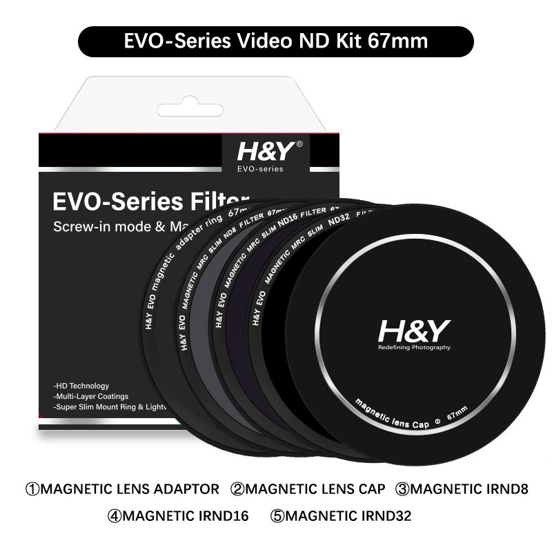 (H&Y) HD EVO-Series Magnetic Videographer IRND8 / IRND16 / IRND32 Filter Kit - H&Y Filter