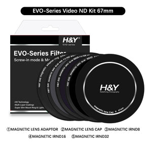 (H&Y) HD EVO-Series Magnetic Videographer IRND8 / IRND16 / IRND32 Filter Kit - H&Y Filter