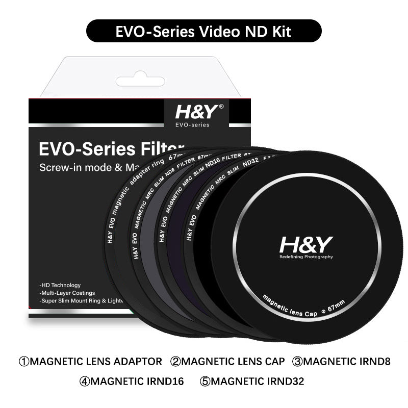 (H&Y) HD EVO-Series Magnetic Videographer IRND8 / IRND16 / IRND32 Filter Kit - H&Y Filter