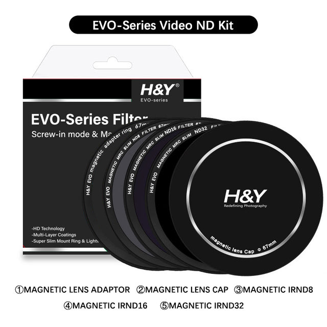 (H&Y) HD EVO-Series Magnetic Videographer IRND8 / IRND16 / IRND32 Filter Kit - H&Y Filter