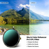 (Vignetting - Free Design) H&Y HD Nova-Series Magnetic Variable ND3-32 + CPL Filter Kit
