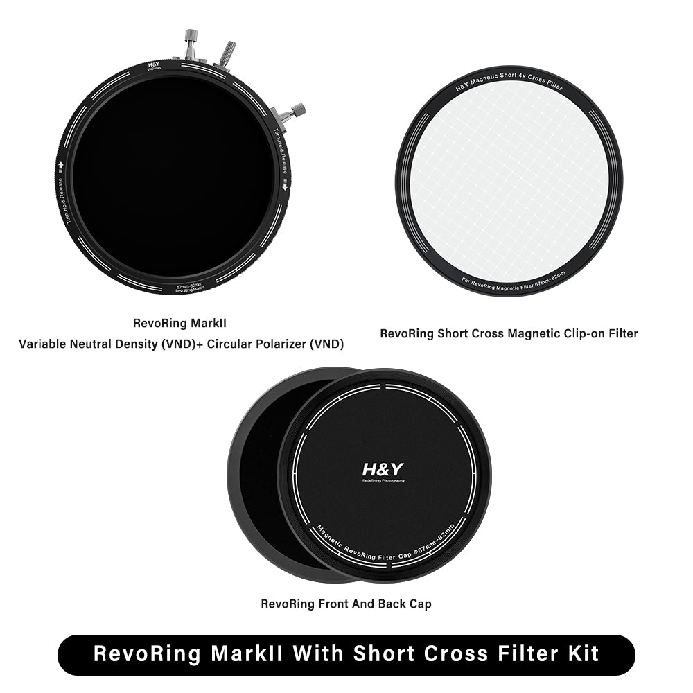 H&Y RevoRing MKII With 4x Cross Magnetic Clip-on Filter
