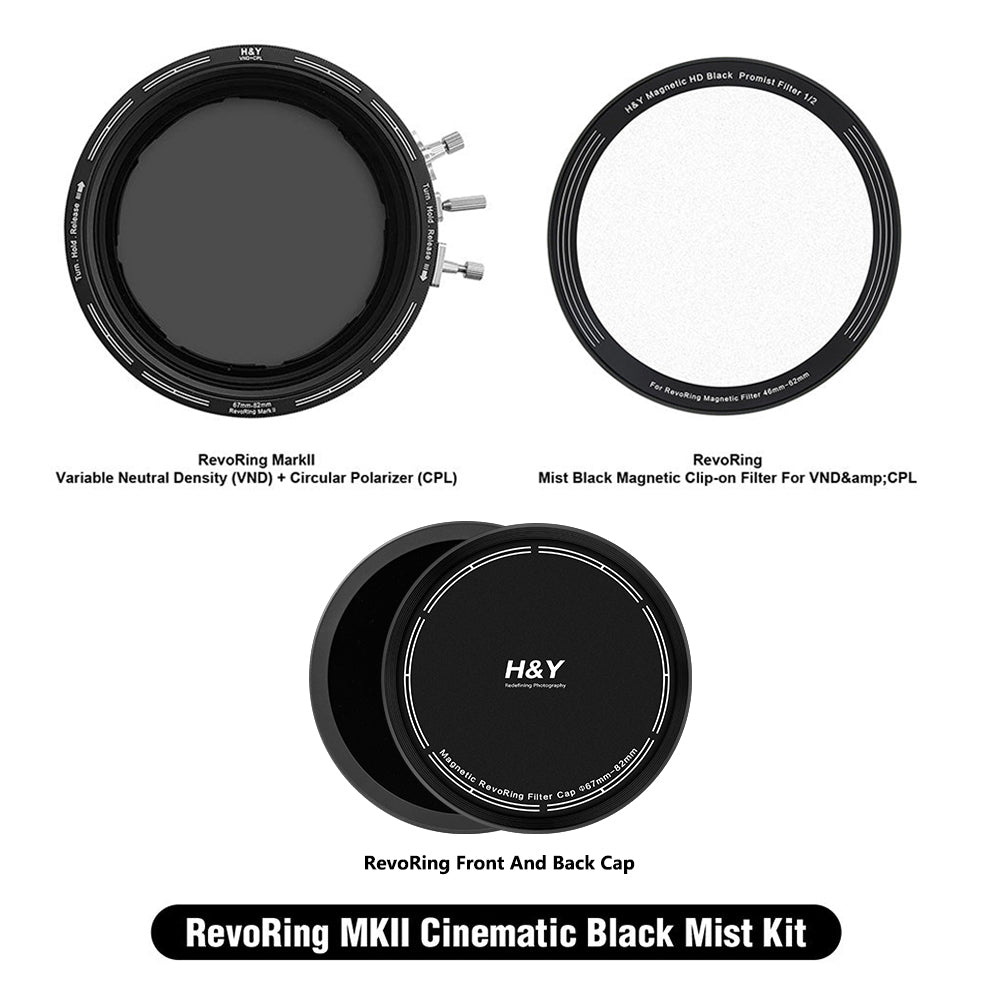 H&Y RevoRing MarkII VND+CPL FIlter-Cinematic Black Mist Kit 1/4