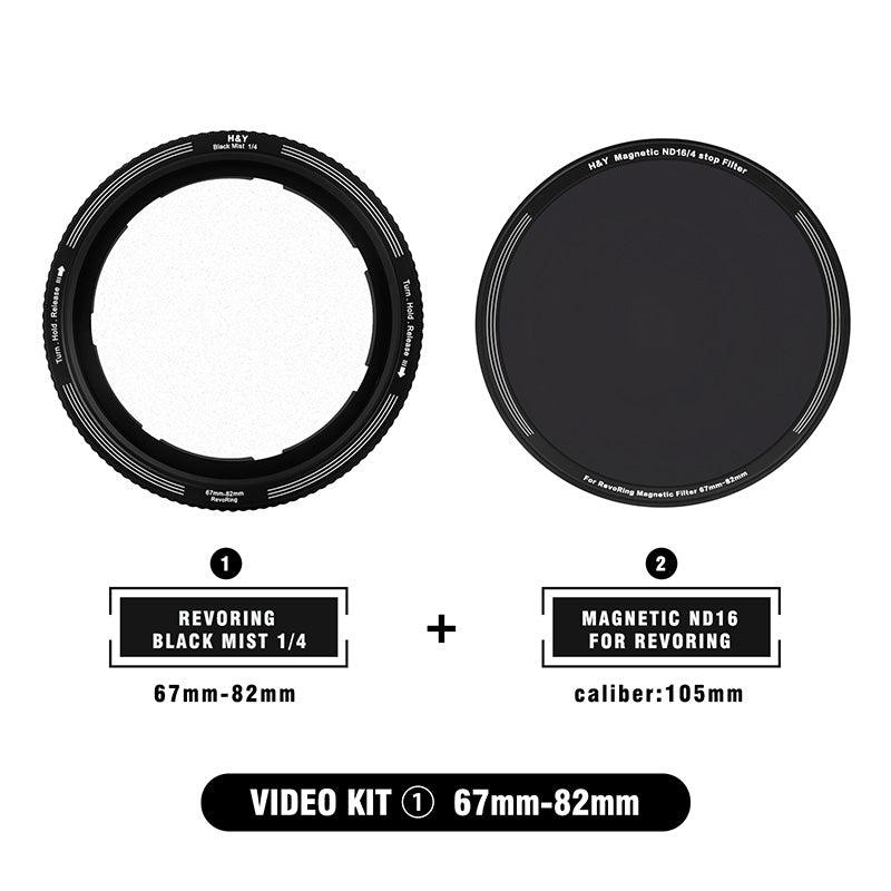 H&Y Filter RevoRing Mist Black 1/4  Portrait Photography Video Kit - H&Y Filter